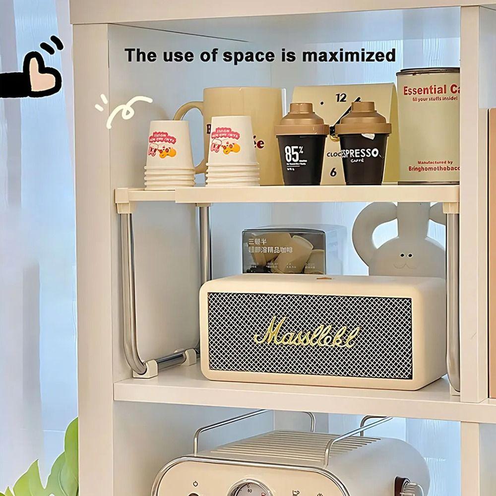 Freestanding Extendable Storage Shelf Stackable Kitchen Cabinet Organizer  Seasoning