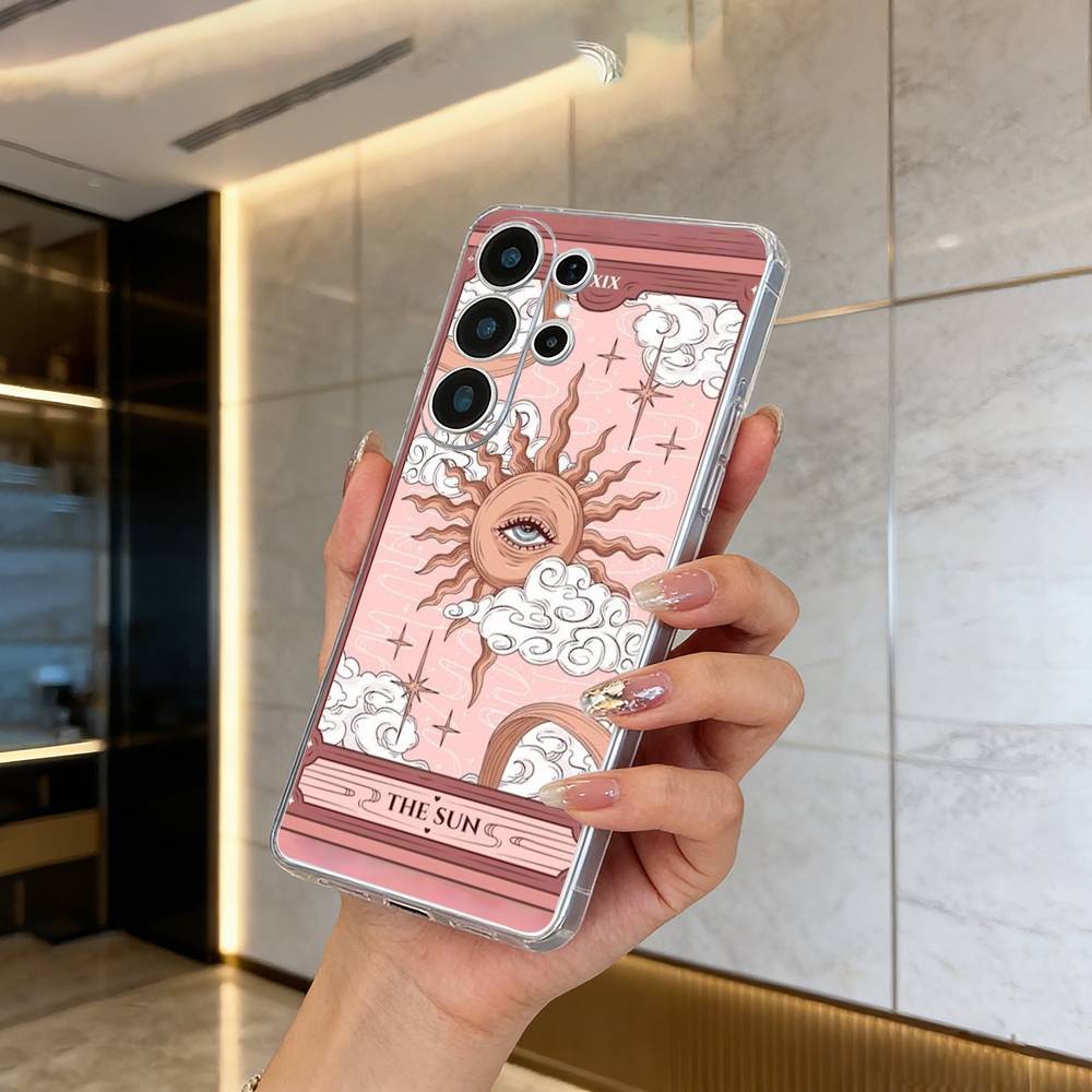 

Tarot Aesthetic Phone Case For Samsung S25,S24,S21,S22,S23,S30,Ultra,S20,Plus,Fe,Lite Transparent Cover Samsung S21plus