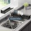 Kitchen Dish Drying Rack with Cutlery Holder and Drawer Organizer