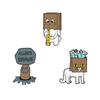2-4pcs Creative Brooch Sets Punk Skeleton Animal Ghost Enamel Pins Cartoon Cats Earth Medical Money Badge Jewelry Gifts for Kids