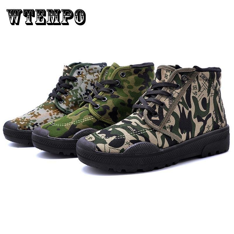 Buy Men High Top Military Desert Boots Male Outdoor Hiking Ankle Boots