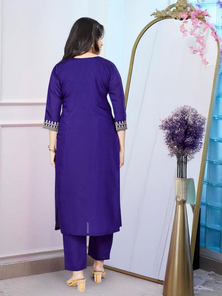 Women Designer Chanderi Suit Salwar Kameez Kurta Pant Dupatta Set Indian Pakistani Top Tunic