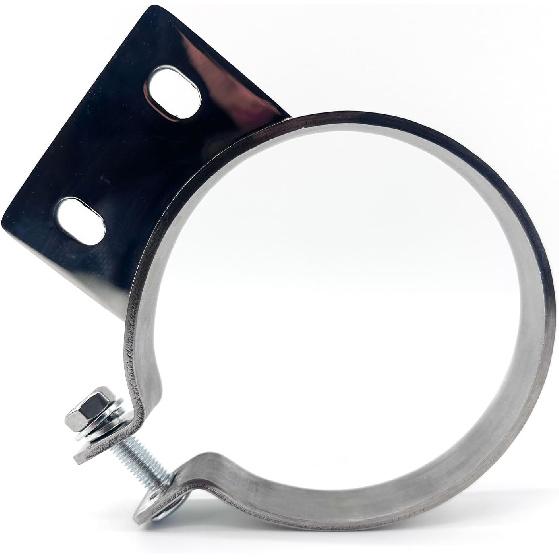 5" Chorme Mount Bracket Clamp for Peterbilt Exhaust Stack 379 359 1987-1993 Silver Replaces# 10294
