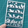 Vögel Hintergrund Metall Stanzformen Schablone für DIY Scrapbooking Fotoalbum Prägepapier Karten Basteln Stanzteile