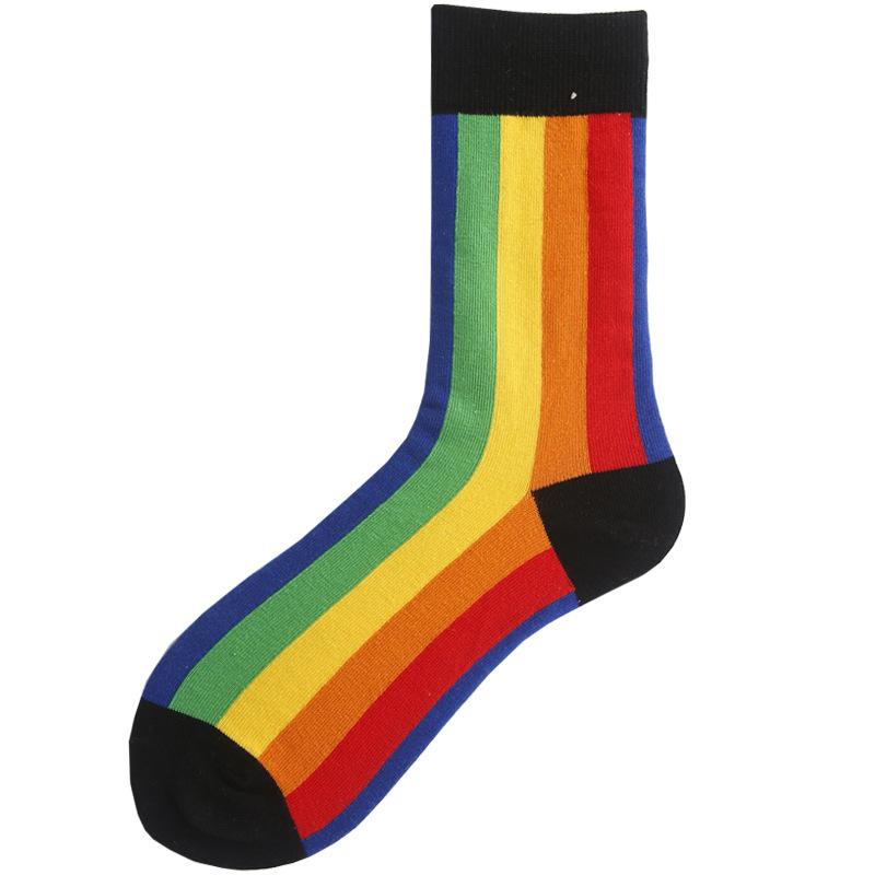 Summer Cotton Socks Trendy Socks Street Personality Illustrations Poached Eggs Harbor Jacquard Medium Tube Socks Socks Couple