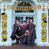 Graduation Door Banners for Front Door, Gold and Black 2025 Congratulations Congrats Door Sign for Grad Party Decoration, Porch Sign for School Yard