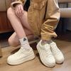 Korean version of little white shoes women's board shoes in the autumn of 2025 new round head thick sole heightening low-top casual shoes women's s