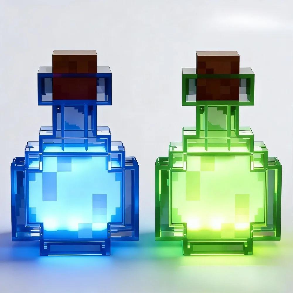 Mini MC Game Night Light Change Color Liquid Medicine Bottle Model Type C Rechargeable Game Room Atmosphere Decoration Toy Gift