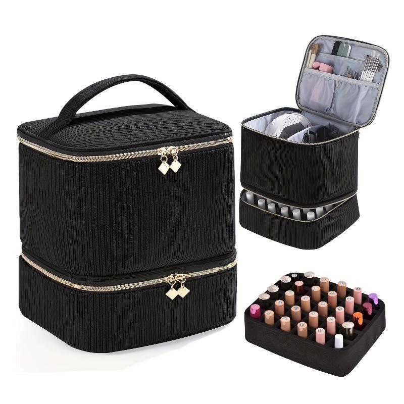 Double-Layer Large-Capacity Makeup & Essential Oil Storage Bag