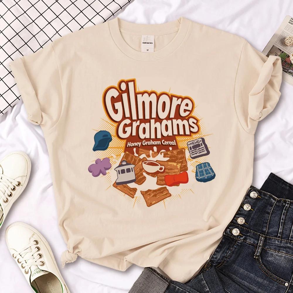 Gilmore Girls T-shirts Women Manga Graphic Harajuku Tee Girl Japanese Clothes Summer T-Shirts Fashion Short Sleeve Tops