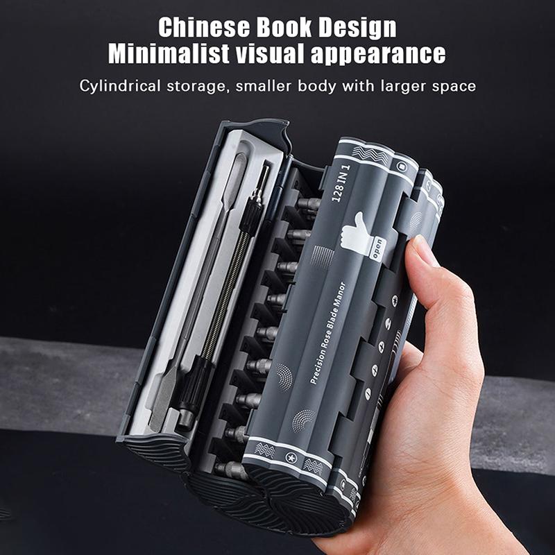 128 In 1 Precision Screwdriver Set Magnetic Screw Nuts Bits Multi Functional Household Repair Tools Kit For Laptop
