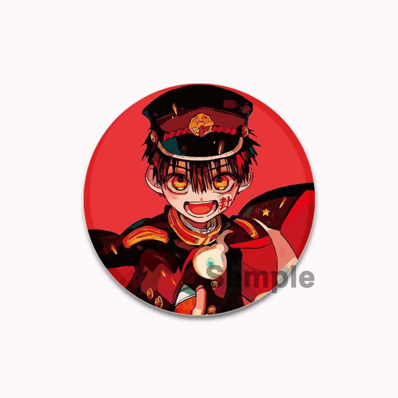 

32/44/58 мм аниме-булавки Ханако Кун в виде туалета, круглые мультяшные броши-защелки для рюкзака, одежды, аксессуаров, коллекции, украшения для значков 44mm