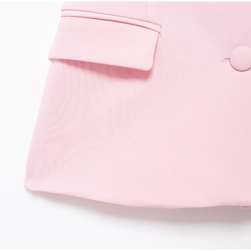 Elegant Solid Vest Pants Women Outfit Sexy Tube Single Breasted Pocket Tank Top Loose Zippers Trousers Summer Lady Outfit