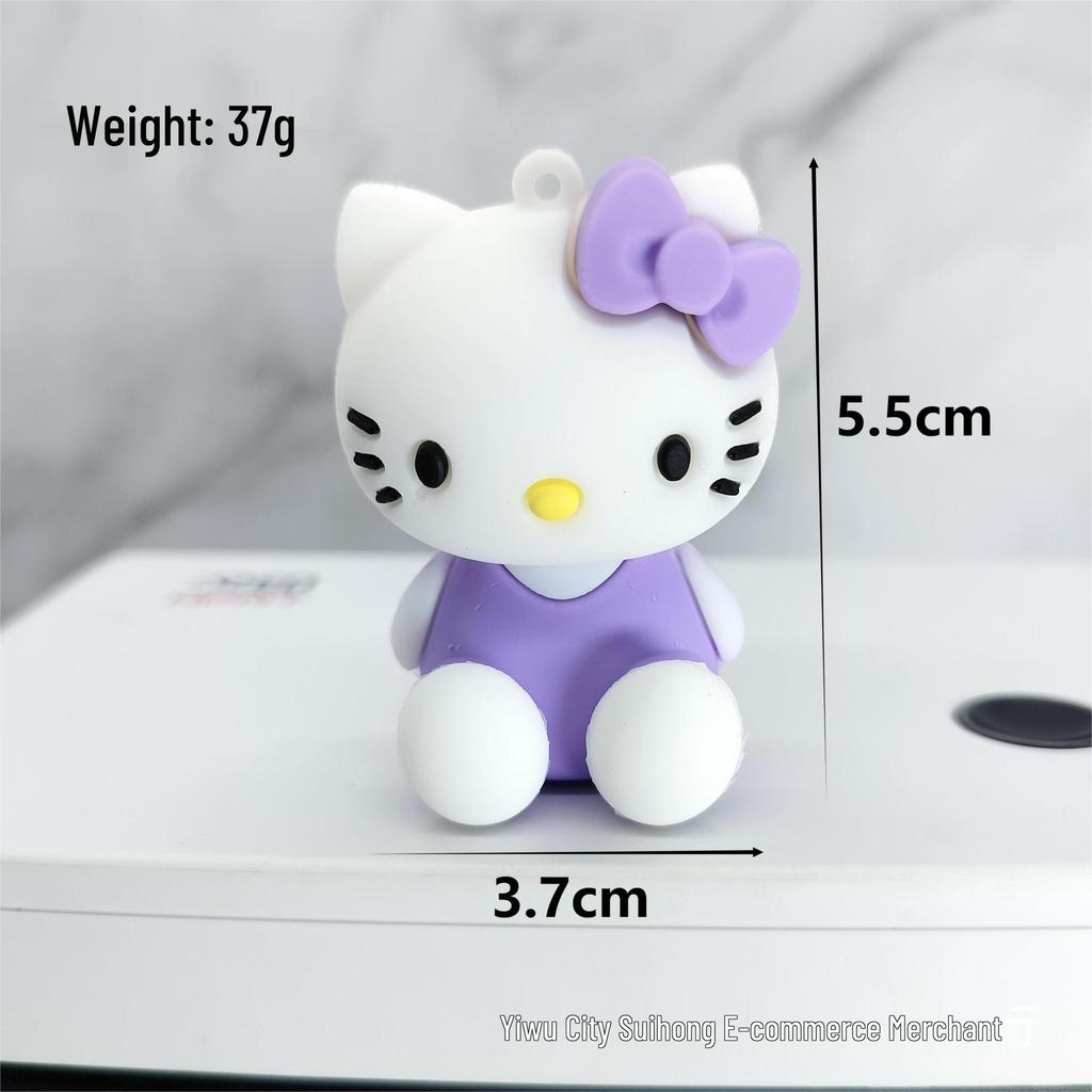Cartoon KT Cat Keychain: Soft PVC Rubber Sanrio Bag Pendant DIY Accessory