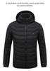 USB-Rechargeable Heated Winter Jacket - Men's 2/4/9-Piece Smart Heating Cotton Coat