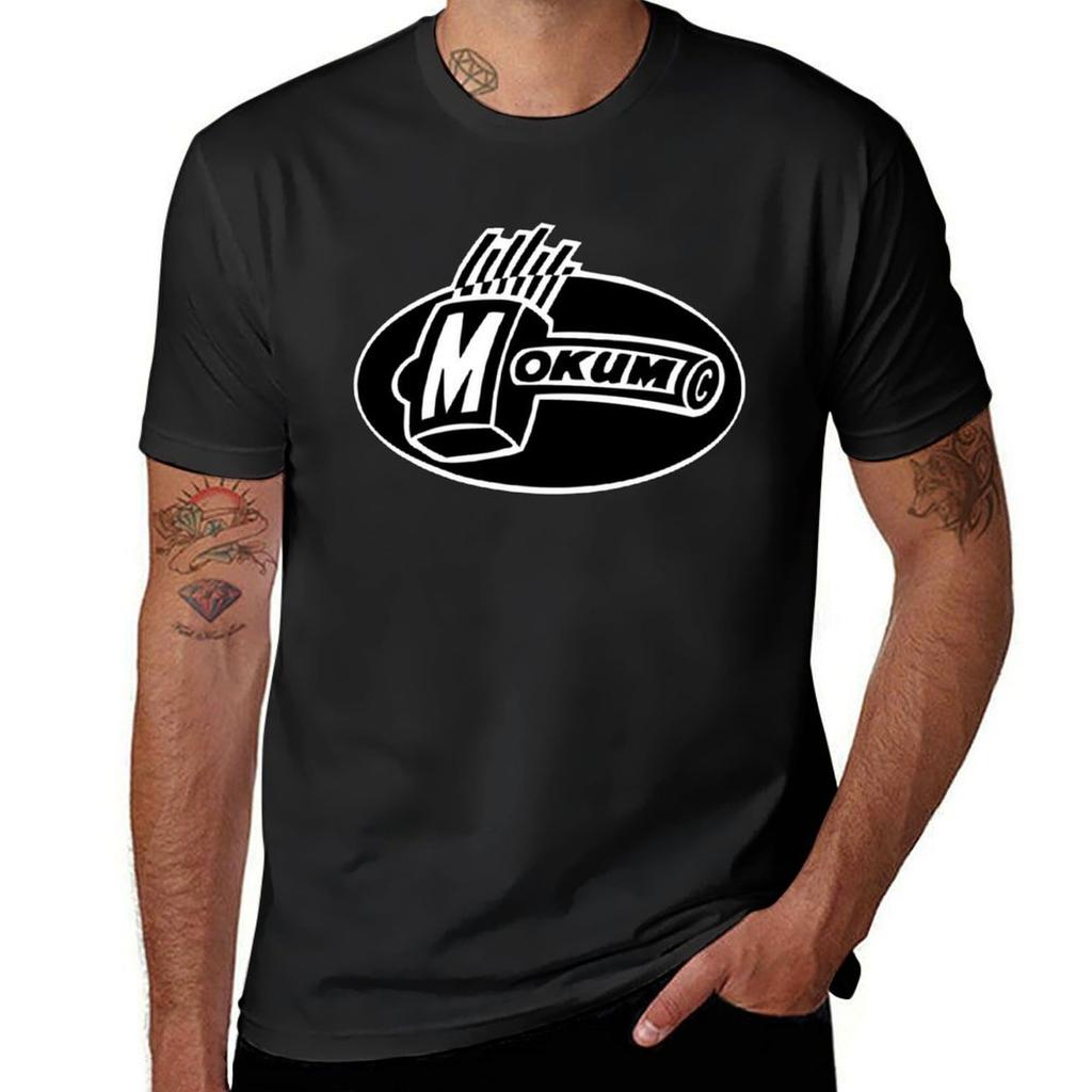 MOKUM RECORDS T-Shirt-Grafiken Vintage Neuauflage T-Shirts für Herren Baumwolle