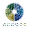 1080Pcs/box Mixed Color 6x0.8mm Aluminum Wire Single Loops Split Ring Open Rings for Jewelry Finding