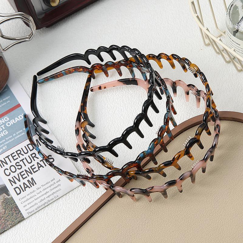 Acetic Acid Face Wash Headband Transition Period Headband Women'S Bangs Broken Hair Card High Cranial Top Wave Sports Hairpin Headband