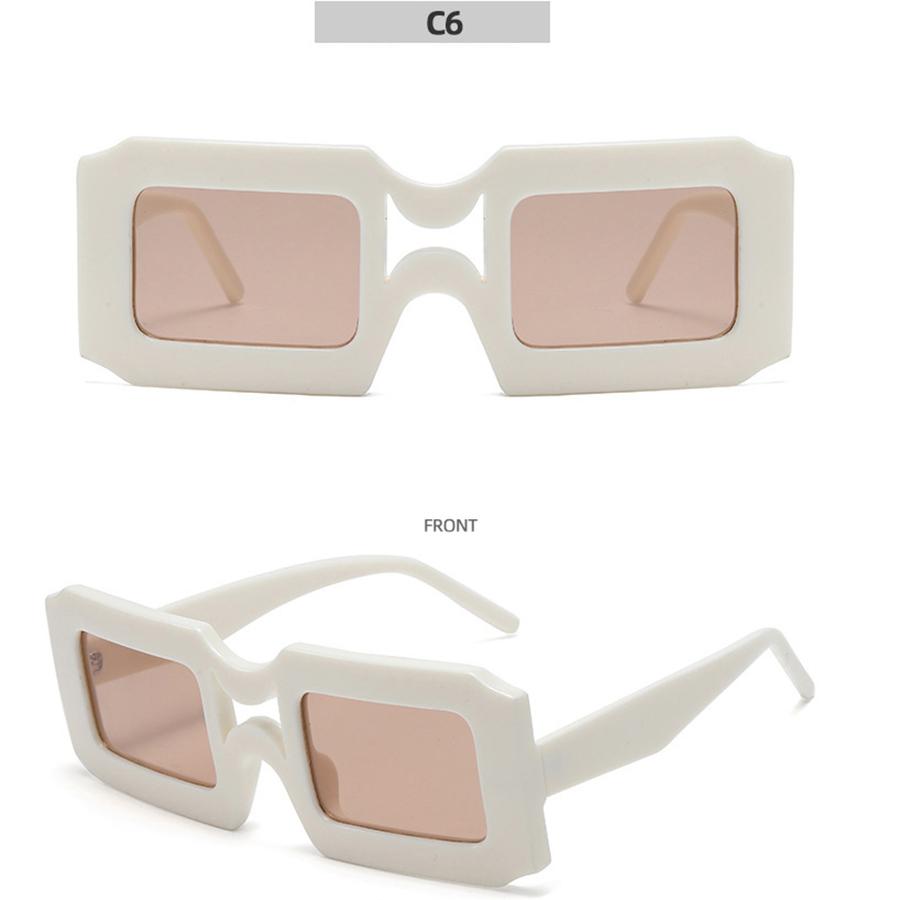 Fashione Sunglasese квадратные солнцезащитные очки желейного цвета — фото 16