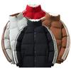 Cotton-padded Jacket Men's and Women's Winter Striped Collar Cotton-padded Coat Padded Warm Bread Cotton-padded Jacket Men's.