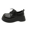 [Ushilai] Retro British Style Loafers Women's Winter 2025 New Platform Casual Versatile Small Leather Shoes