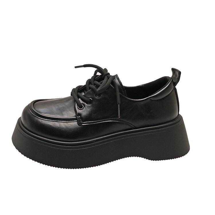 [Ushilai] Retro British Style Loafers Women's Winter 2025 New Platform Casual Versatile Small Leather Shoes