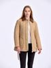 Women's Slim Fit Cotton Coat with Turn-Down Collar - European & American Style for Autumn/Winter Commuting