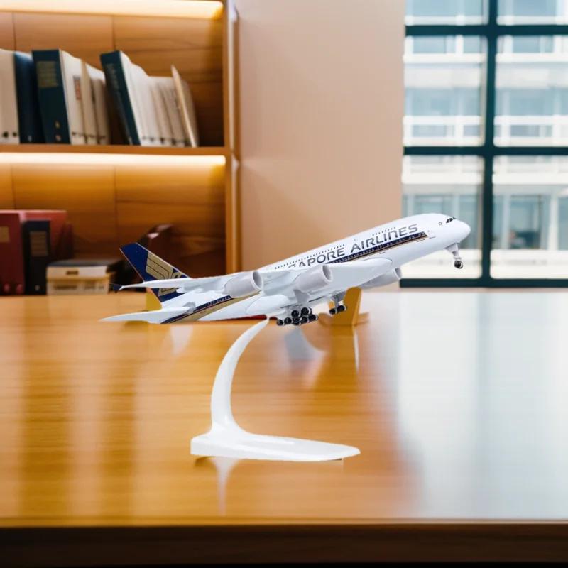 A380 Singapore Airlines Flugzeug 20CM Metalllegierung Flugzeugmodell Diecast Kinderspielzeug Spiele Flugzeugspielzeug Kind Flugzeug Flugzeug Jungen