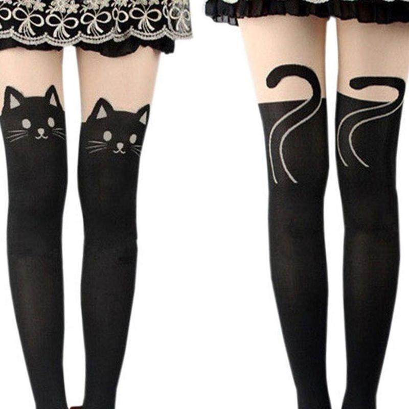 Women's Fashion Cute 3D Cartoon Animal Cat Pattern Thigh Stockings Over Knee High Socks 2025