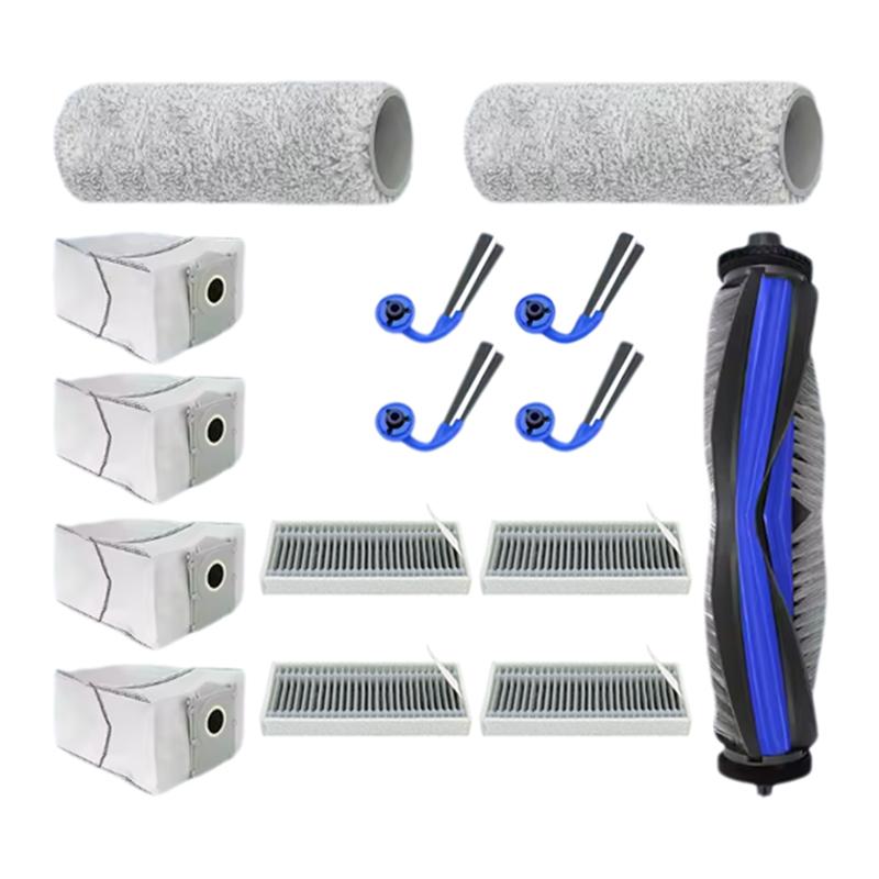 A65T-For Ecovacs Deebot X9 Pro Vacuum Omni/X9 Pro Spare Parts 15PCS Main Side Brush Hepa Filter Mop Cloth Dust Bag