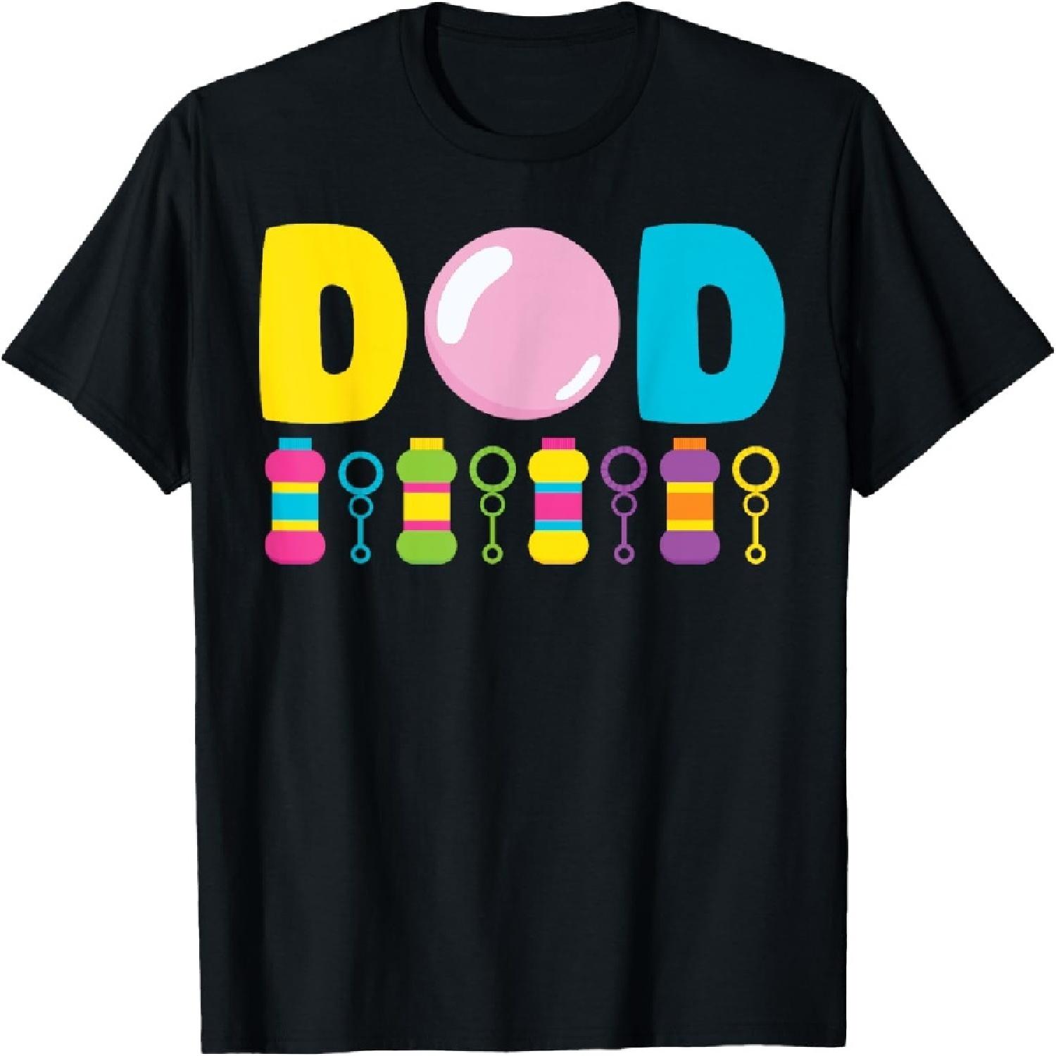 Mens Bubble Dad Bubble Party For Kids Bubble Theme Wands Matching T-Shirt S