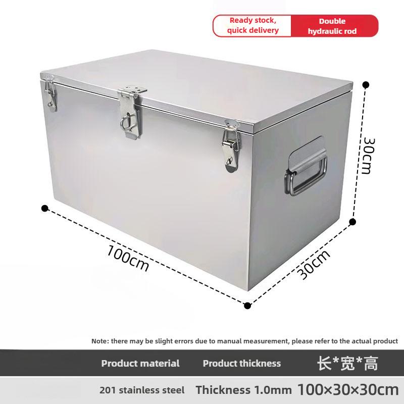 Stainless Steel Toolbox Rectangular Outdoor Box Hardware Durable Large Capacity Storage Toolkit Multi-purpose Tools Organizer