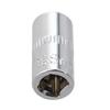 Socket Hexagons Sleeve 1/4in 1pc 4-14mm Chrome Vanadium Steel