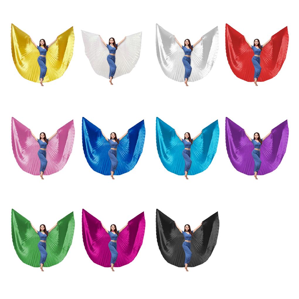 Belly Dance Wing with Telescopic Stick Adult Costumes for Performances Halloween Carnival Parties Shows Accessories