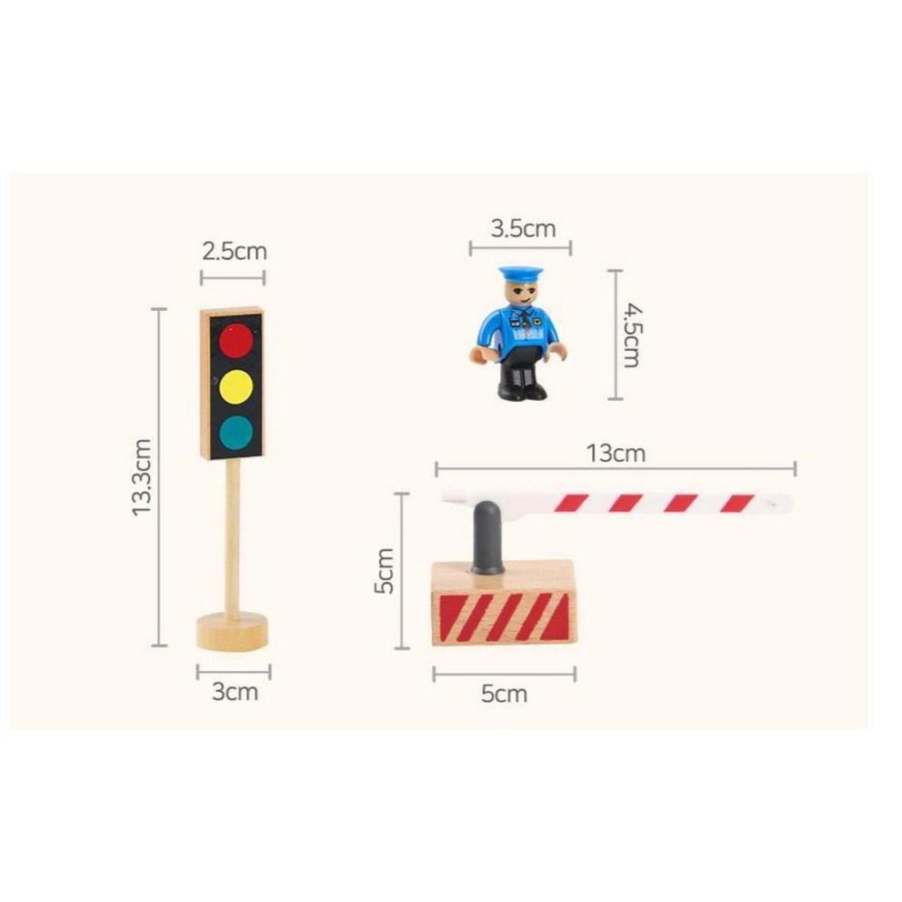 Casby Play Mini Wooden Traffic Light Set, Mixed Colors, 1 Set