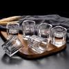 Baijiu Cup Household Glass Wine Glass Set Ktv Foreign Wine Cup Spirits Cup Elastic Cup Square Small Capacity Wine Glass