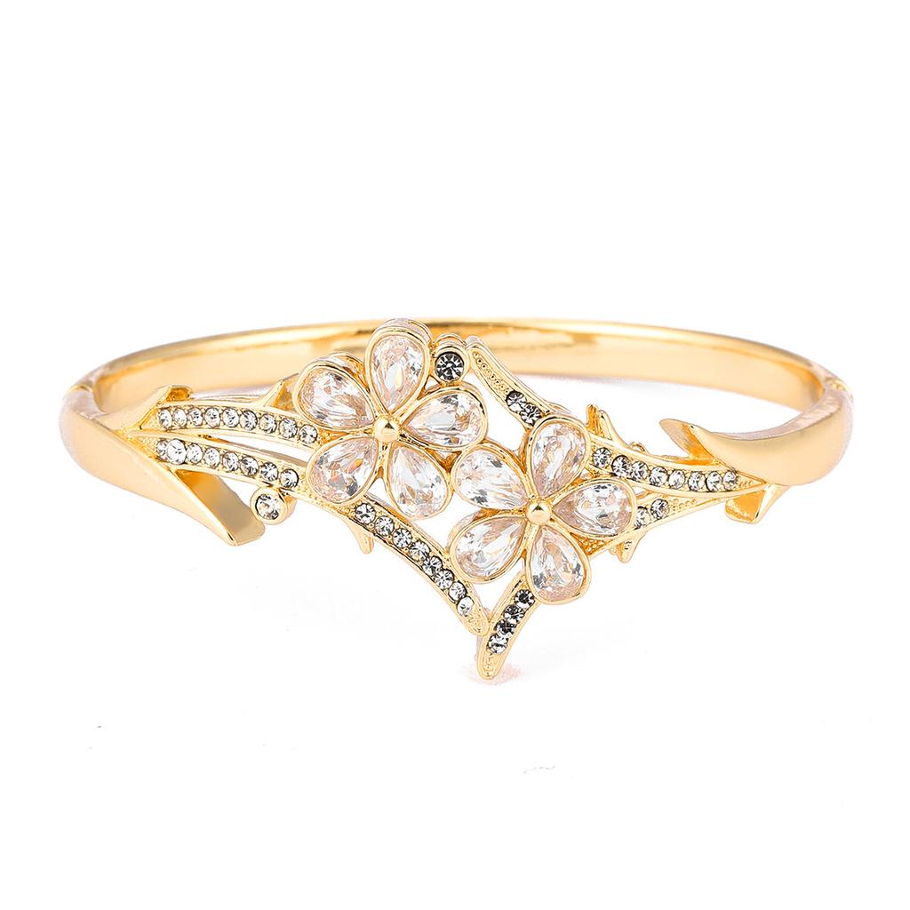 New Fashion Simple Flower Inlaid Bracelet Women's Daily Versatile Small Fresh Bracelet