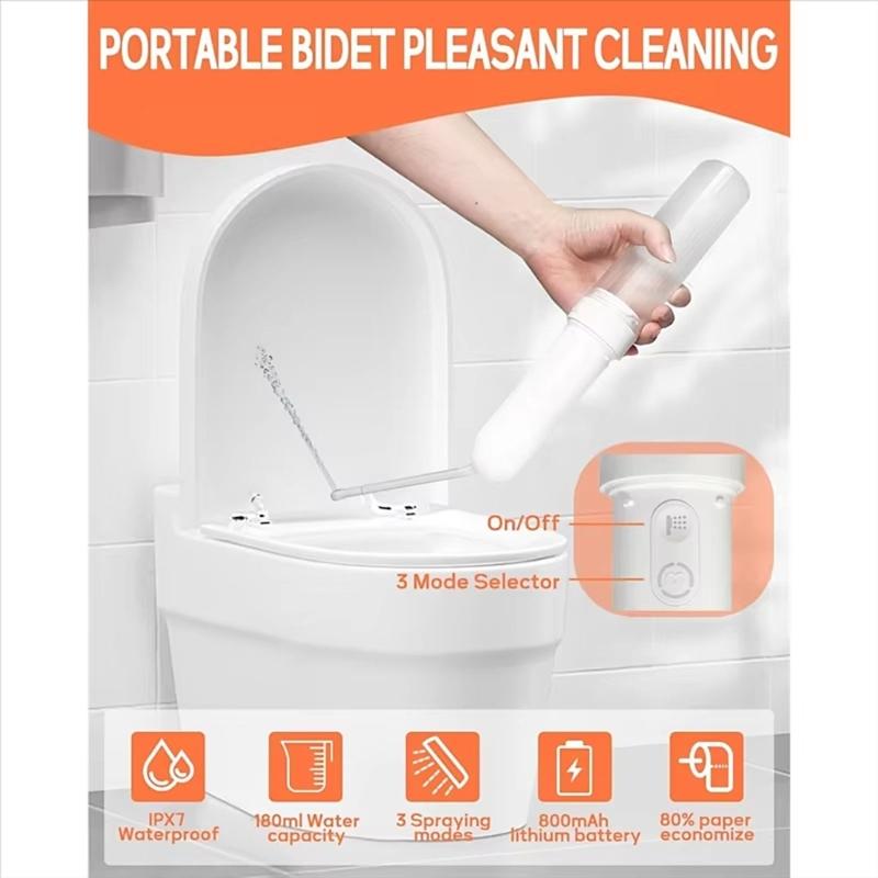 Bidé Lavador Eléctrico Femenino Impermeable 180ML Portátil con Diseños Silenciosos Dispositivo de Lavado Ideal para Viajes Cuidado de la Limpieza