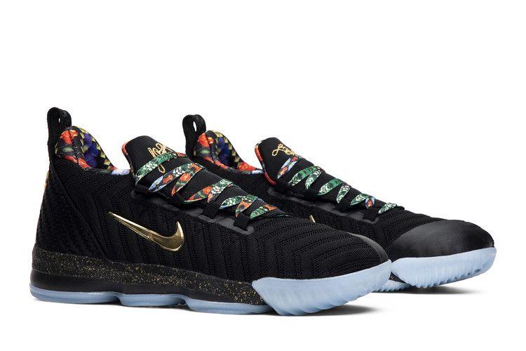Kids' Sneakers Nike LeBron 16 Watch the Throne (PS) Black/Metallic Gold-Rose Frost