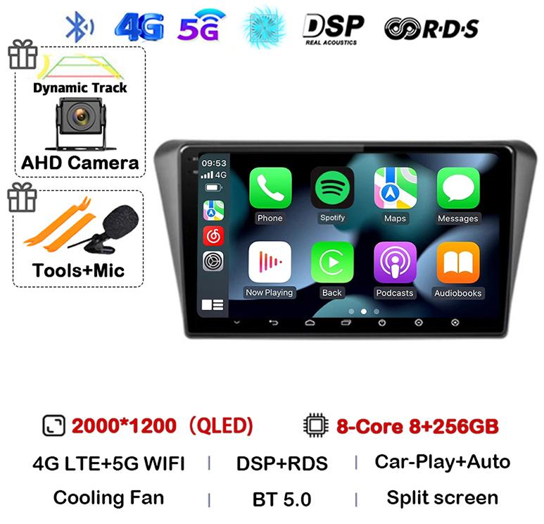 Android 14 Auto Carplay WIFI+4G For Peugeot 408 2014 2015 2016 2017 2018 GPS Car Radio Multimedia Video Player Stereo 360 Camera
