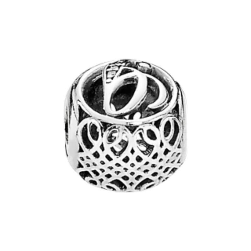 Pandora English letters decorated with hollow design pendant, same style for men and women, couple model, silver 791851CZ