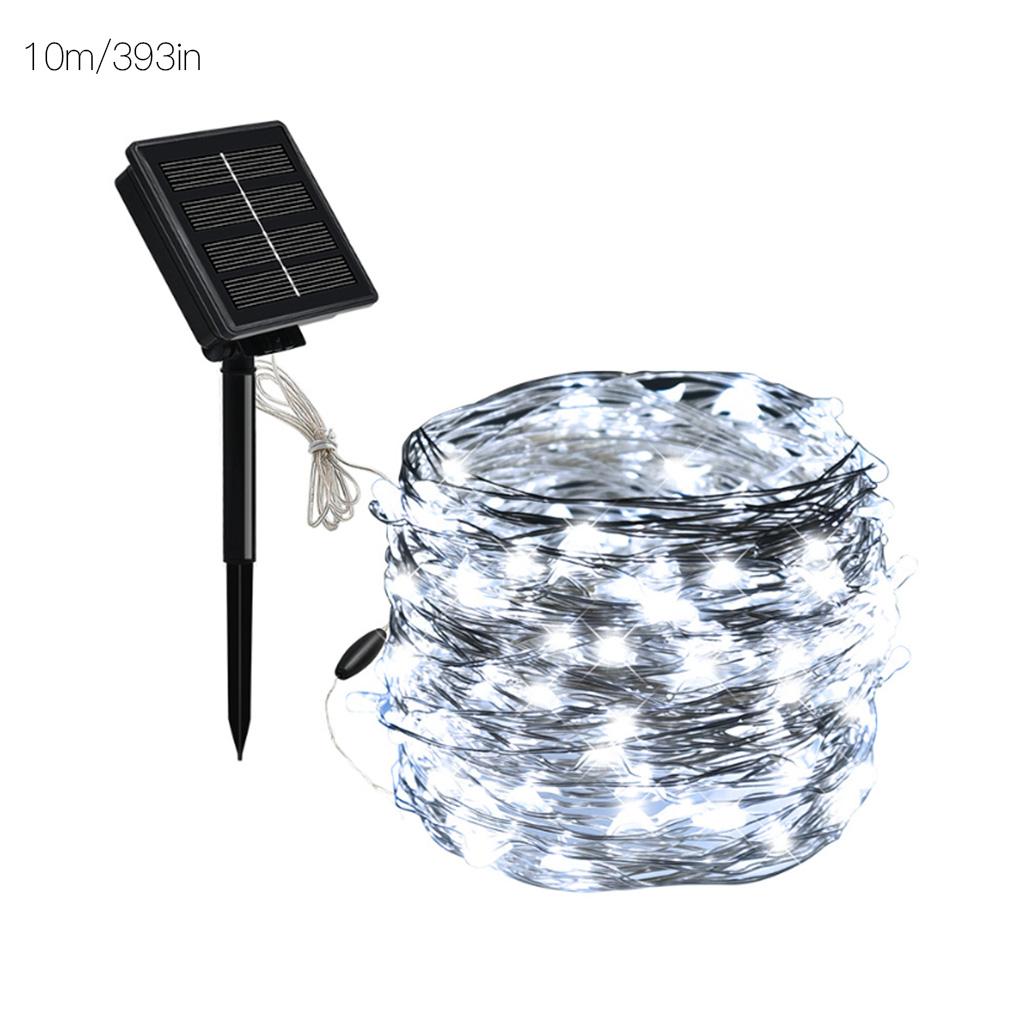 LED Solar String Lights Waterproof 100/200 LEDs Copper Wire Outdoor Garden Decor