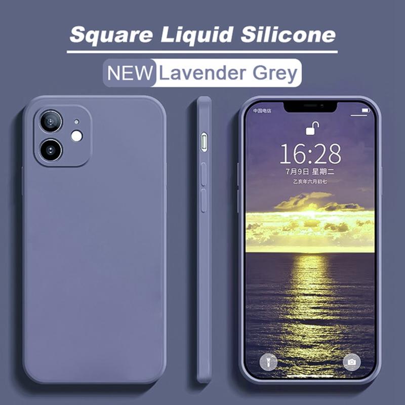 For For Iphone 15 14 13 11 12 Pro Max Mini Case Official Square Liquid Silicone Case For For Iphone X XS XR  7 8 Plus SE Cover