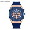 New Men's Three-eye Six-pin Fashionable Multifunctional Luminous Waterproof Watch