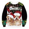 Autumn 3D Christmas Dog Printed Sweatshirts Fashionable Casual Sports Long Sleeved Men's and Women's Unisex Sweatshirts