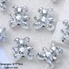 Silver-Plated Y2K Acrylic 3D Spacer Beads for DIY Jewelry Bracelets