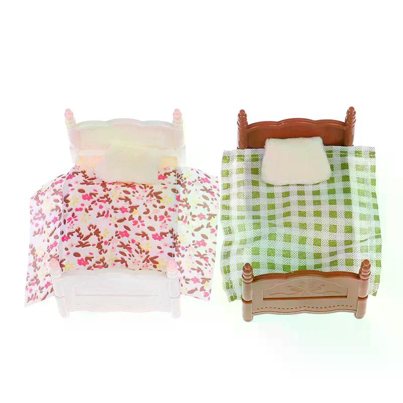 1:12 Casa delle Bambole Miniatura Mini Camera da Letto Modello Letto Singolo Accessori Arredamento Giocattolo