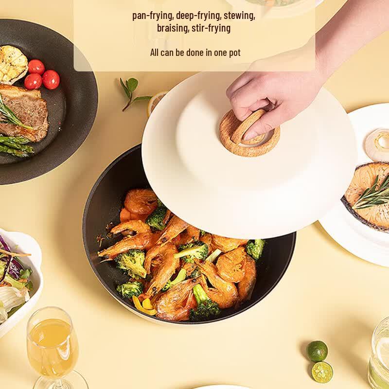 Sanhe 24cm Non-stick Multi-function Frying Pan with Detachable Handle