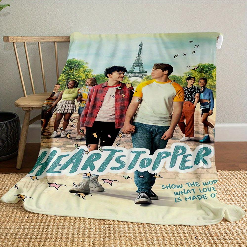 1pc Love Heartstopper Theme Design Flannel Blanket Soft Warm , All-Season Lightweight Throw for Camping Travel Bed, Gift for Christmas, -26