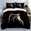 3pcs Dark and Realistic Owl Pattern Duvet Cover Set Digital Print Colorful Polyester Bedding with Zipper Closur for Kids Gifts